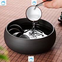 Tea table special trash can Restaurant tea bowl tea set kung fu washing flowerpot purple sand small ceramic ashtray