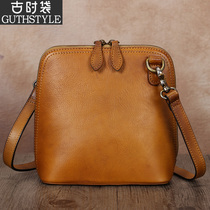 Retro Bag handmade leather bag female leather womens bag head layer cowhide shoulder bag Womens Small bag shoulder bag female 2021 New