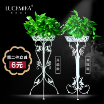 Flower stand iron multi-layer ground floor-to-ceiling living room balcony decoration Chlorophytum green dill plant Nordic flower shelf flower pot rack