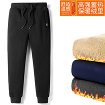 Fugui bird winter mens gush thickened sports pants warm and cashless cotton pants casual wear pants for men loose trousers