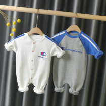 Baby clothes spring clothing male baby conjoined spring and autumn suit net red full moon newborn to serve female ultra cute ocean qi