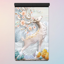 Yoga mat household Womens cloth printing non-slip ultra-thin portable beginners widened and extended folding natural rubber