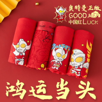 Childrens red underwear boys original cotton shorts in the 12 - year - old boy 13 - year - old rabbit pants