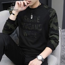 BABIBOY clothing for mens spring and autumn mens clothing round the trend clothes 2020 hit undershirt camouflage autumn clothes