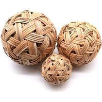 Finished ball round ball hollow rattan ball cat toy bedroom ancient living room handmade hydrangea decorative ornaments pet