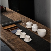 Tea Art Teaching Training Examination Performance Sets Kung Fu Tea Suit Portable Travel White Porcelain Jade Porcelain Cover Bowl Tea Cup