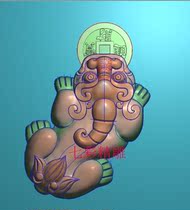 jdp Grayscale bmp relief drawing jade carving antique ruique beast three-dimensional Guanyin unicorn brave 342