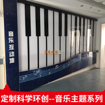 Wall piano Kindergarten childrens music interactive wall Ground stairs Custom popular science wall game corridor decoration
