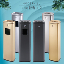 Smoking area ash bucket cup with lid cigarette butts smoke out garbage rust out cigarette case lobby cigarette butts column cigarette ash dish case