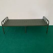 Factory direct field Steel plastic bed marching bed troops portable folding bed army green two fold outdoor training bed