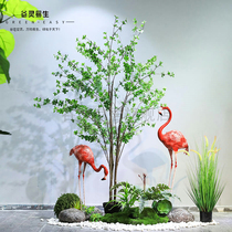 Simulation plant bonsai green plant landscaping indoor bell tree landscape large floor decoration hotel shopping mall