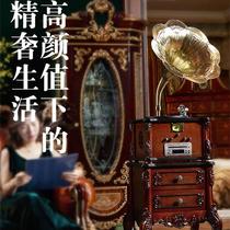  Music bedroom Republic of China retro gramophone Classical record player speaker Bar Old-fashioned audio decoration European-style desktop