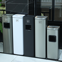 Stainless steel smoke extinguishing column indoor and outdoor vertical ash barrel new light luxury large cigarette butt column cigarette butt collection trash can