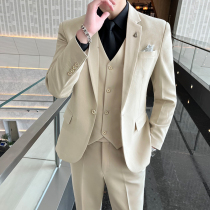 Men Suits Suit Business Casual Groom Wedding Little West Suit Jacket Han Version Sashimi Gown Dress Positive Dress Man