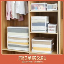 Transparent storage box plastic large storage cabinet toy foldable storage box wardrobe household clothing storage box