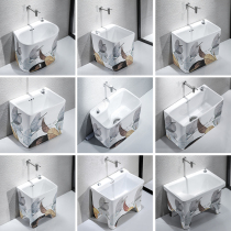 Home balcony Nordic mop pool bathroom floor-standing mop pool extra large small mop cloth wash tank high foot basin