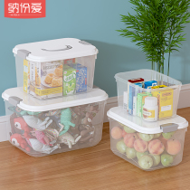 Storage box food grade transparent storage box small box finishing box storage box children plastic toy table box