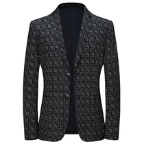  Casual suit mens spring and autumn thin business slim small suit 2021 new personality fashion handsome jacket top
