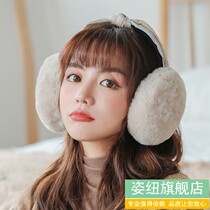 Winter folding hair band earmuffs women warm windproof deadlock plush ear bag DEZ18