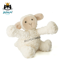 British jellycat wavy hair lamb baby plush soothing toy doll doll