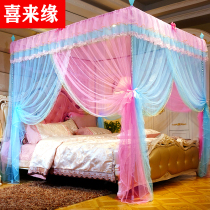 Princess wind floor mosquito net household summer 1 5m bed pattern account 3 door 1 8m court 1 2 2 bracket encryption