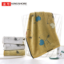 Gold Snoopy pure cotton towel Cotton satin thickened facial towel soft thick absorbent vitality cartoon