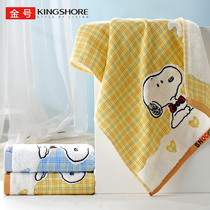 Golden Snoopy pure cotton towel Cotton double gauze untwisted embroidered facial towel soft absorbent natural refreshing