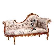  Court royal French classic chaise longue European Italian neoclassical foreign trade export carved solid wood chaise longue