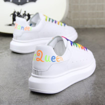 Couples luminous shoes thick-soled shoes female 2021 autumn new inner increase womens shoes Joker Net Red Sports small white shoes