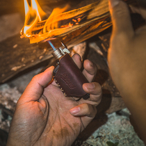 Reforged SOTO small lighter leather leather case handmade leather custom retro igniter accessories