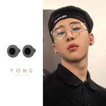 Got the same letter Silver Needle Ears Nails Male ruffles Trend Minimalist Earrings earrings Personality Raised Earrings Student Earrings