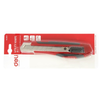 Deli 2047 large stainless steel utility knife Wallpaper knife manual paper cutting durable replaceable blade electrical knife