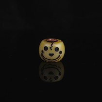 Tibetan hand-carved yellow material feeder corpse Tuolin main with bead hole channel embedded copper hand DIY with beads