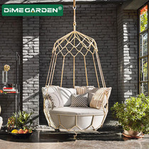 Balcony hanging basket Net red outdoor Nordic swing rocking chair Courtyard Villa Leisure double sofa furniture combination