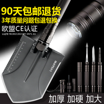 Chinese military version of the original manganese steel engineering shovel outdoor Special Forces equipment vehicle-mounted multifunctional Ordnance Manual shovel flashlight