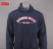 US U S ARMY National Coast Guard Tibetan blue autumn and winter thick velvet hooded pullover sweater military fans
