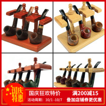 Multi-style Roman style solid wood straight pipe rack detachable 3 position 4 position 5 Pipe rack 4 vertical frame