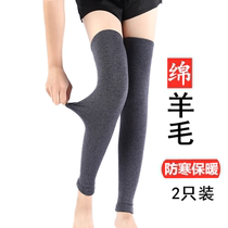 Autumn and winter cashmere leggings womens warm and cold-proof old cold legs extended knee legs thickened calf knee pads