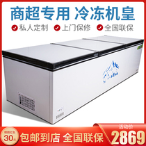 Large freezer Commercial large capacity large horizontal refrigerator freezer Supermarket quick-freezing single temperature copper tube refrigerator Silent