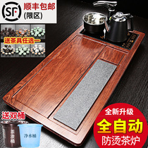 Solid wood tea tray set Automatic one-piece induction cooker Household simple large tea table Anti-ironing kettle Tea set