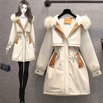 Brand discount counter withdrawal cut-off womens foreign trade tail single clearance medium and long winter Parker clothing cotton coat