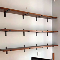 Wall shelf solid wood shelf single-character partition wall bookshelf living room kitchen wall storage rack has strong load bearing capacity