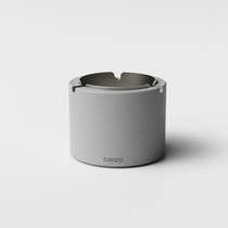 Minimalist deep mouth windproof stainless steel liner cement ashtray industrial wind clear water concrete home handicraft