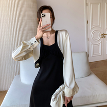 K home-made French elegant satin waistcoat female summer thin temperament short long-sleeved shawl sunscreen coat