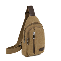 Bag 2022 new mens breast canvas bag bag male bag bag Han bag small bag casual bag bag