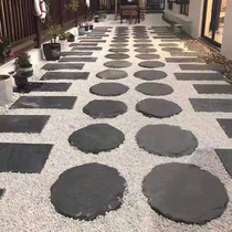 Natural Blue Stone Villa Courtyard Floor Tiles Outdoor Garden Ting Bushi Lawn Stepping Stone Garden Paving Step Stone