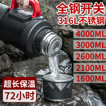 316 stainless steel thermos cup mens large capacity 2 liters 3l large insulation pot car outdoor water Cup 1500ml