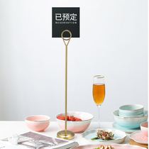 Table card Annual meeting Restaurant seat card table number plate ring vertical number plate table clip personality metal wedding creative