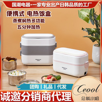 Multi-function electric lunch box Mini double-layer heating lunch box Pluggable electric cooking rice office worker lunch box