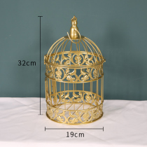 Iron bird cage small bird cage window ornaments hanging bird cage large wedding props decoration bird cage